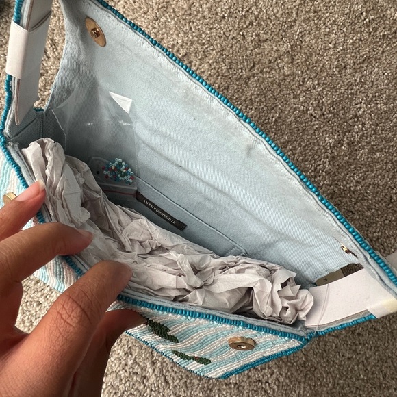 Anthropologie Olive Martini Beaded Bag - Picture 4 of 4